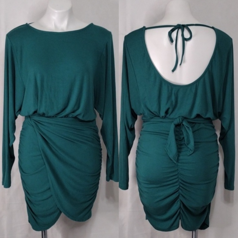 NWT Free People Small Beach Siesta Convertible Dress Ruched Sexy Open Back